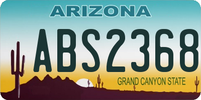 AZ license plate ABS2368