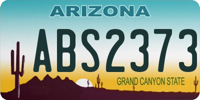 AZ license plate ABS2373