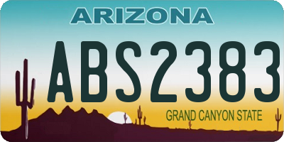 AZ license plate ABS2383