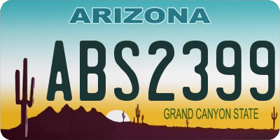AZ license plate ABS2399