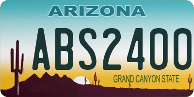 AZ license plate ABS2400