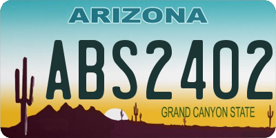 AZ license plate ABS2402