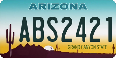 AZ license plate ABS2421
