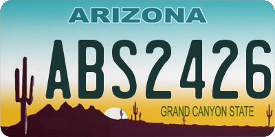 AZ license plate ABS2426