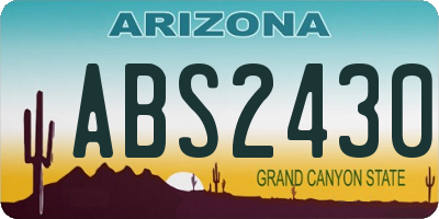 AZ license plate ABS2430
