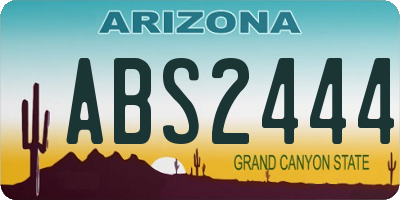 AZ license plate ABS2444
