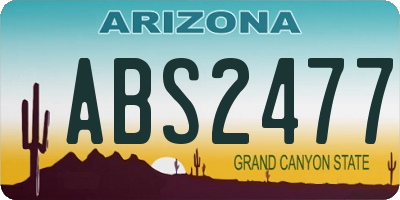 AZ license plate ABS2477
