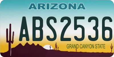 AZ license plate ABS2536
