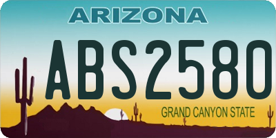 AZ license plate ABS2580