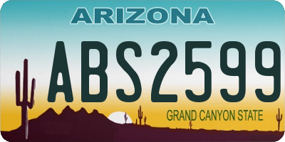 AZ license plate ABS2599