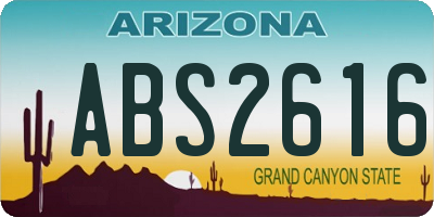 AZ license plate ABS2616
