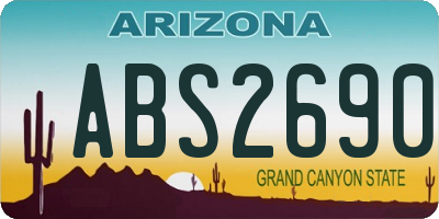 AZ license plate ABS2690