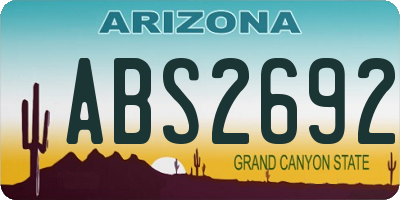 AZ license plate ABS2692