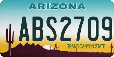 AZ license plate ABS2709