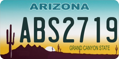 AZ license plate ABS2719