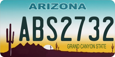 AZ license plate ABS2732