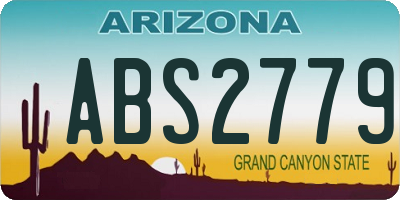 AZ license plate ABS2779
