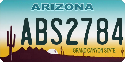 AZ license plate ABS2784