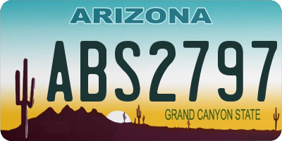 AZ license plate ABS2797