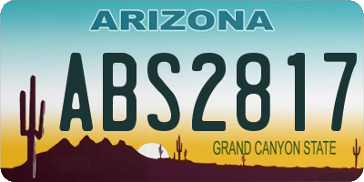 AZ license plate ABS2817