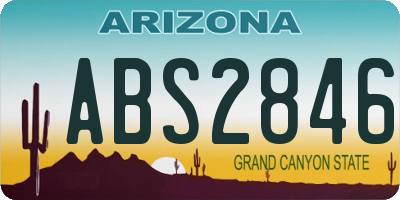 AZ license plate ABS2846
