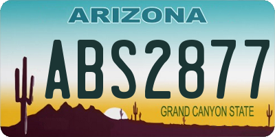 AZ license plate ABS2877