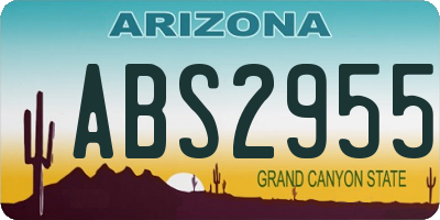 AZ license plate ABS2955