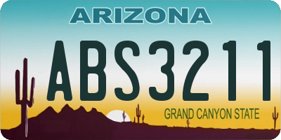 AZ license plate ABS3211