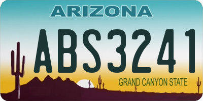 AZ license plate ABS3241