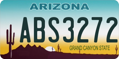 AZ license plate ABS3272