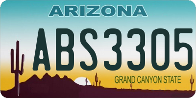 AZ license plate ABS3305