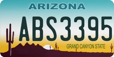 AZ license plate ABS3395