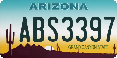 AZ license plate ABS3397