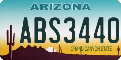 AZ license plate ABS3440