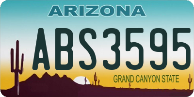 AZ license plate ABS3595