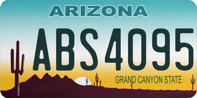 AZ license plate ABS4095