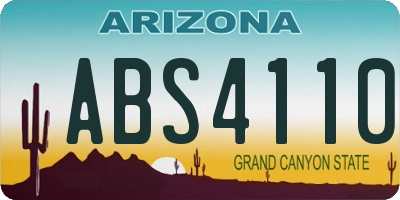 AZ license plate ABS4110