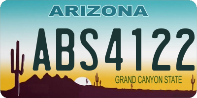 AZ license plate ABS4122