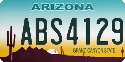 AZ license plate ABS4129