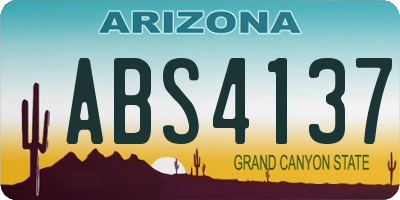 AZ license plate ABS4137