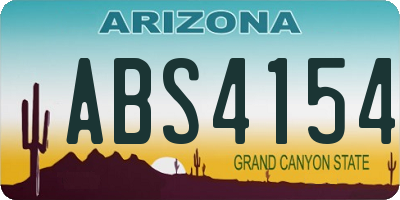 AZ license plate ABS4154