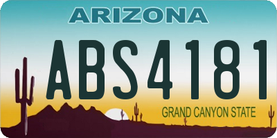 AZ license plate ABS4181