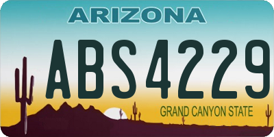 AZ license plate ABS4229