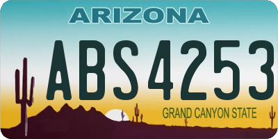 AZ license plate ABS4253
