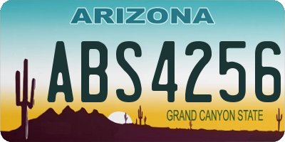 AZ license plate ABS4256