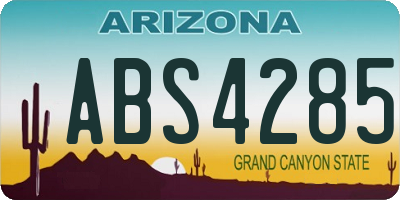 AZ license plate ABS4285