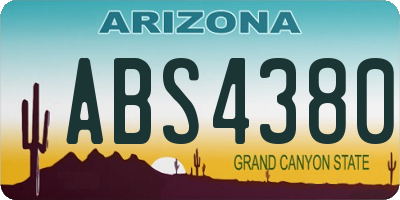 AZ license plate ABS4380