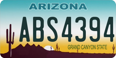 AZ license plate ABS4394