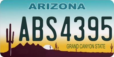 AZ license plate ABS4395