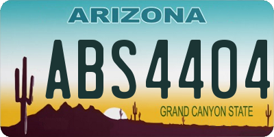 AZ license plate ABS4404